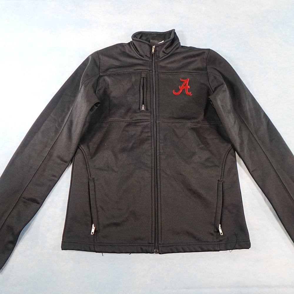 Genuine Stuff Alabama Crimson Tide Softshell Jacket Black Youth XL 18 Full Zip
